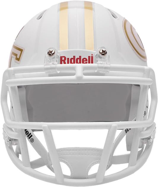 Georgia Tech Yellow Jackets Flat White Speed Mini Football Helmet - New in Riddell Box