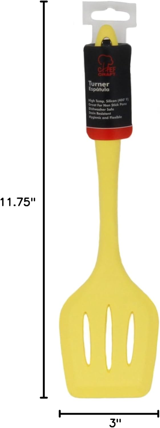 Premium Silicone Spatula/Turner, 11.75 inch, Yellow