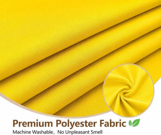 BH Home Shower Curtain Polyester Fabric Water Resistant Shower Curtain or Liner. Hotel Collection Quality. (Yellow)