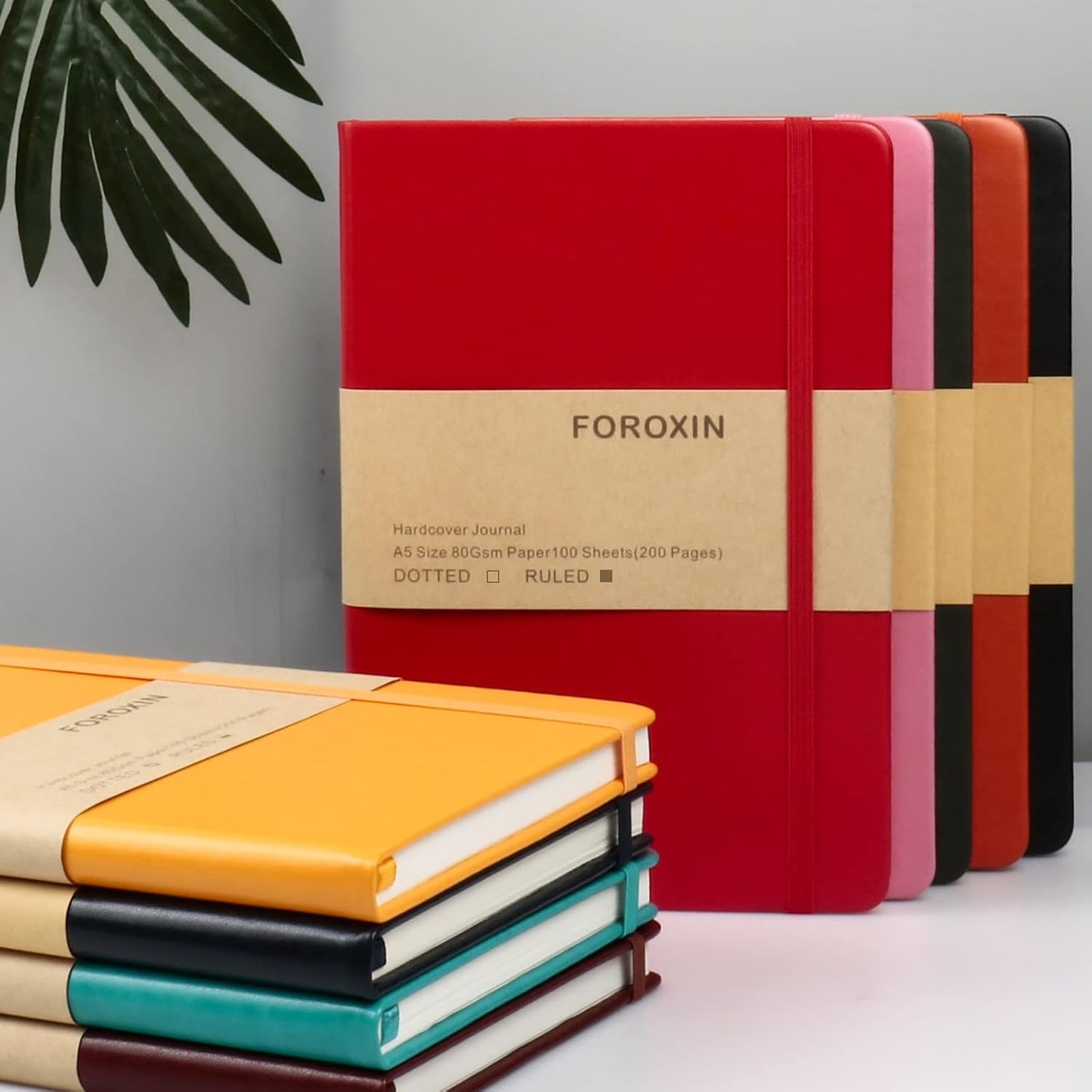 Journal notebook (A5-Lined,Yellow Color),192 Pages, Medium 5.7X8.3 inches - 80 gsm Thick Paper, Hardcover