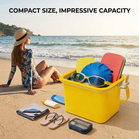 Huggea Waterproof Purse - Silicone Swimming Storage Bag & Foldable Lunch Bag