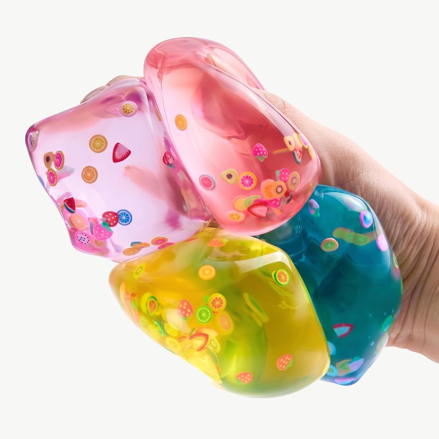 Ice Cube Squishy Toy, Slow Rising Stress Cube Fidget Toys | Smooth Surface, Low odor Fruit Stress Balls for Teens Adults,Focus & Calm for School Office, Squeeze Gifts Party Favors