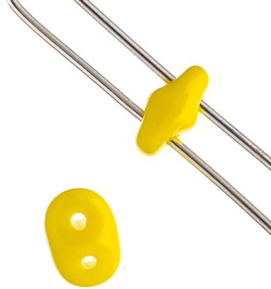 100 Grams Czech Superduo 2-Hole 2.5x5mm Yellow for Jewelry Making and DIY Crafts