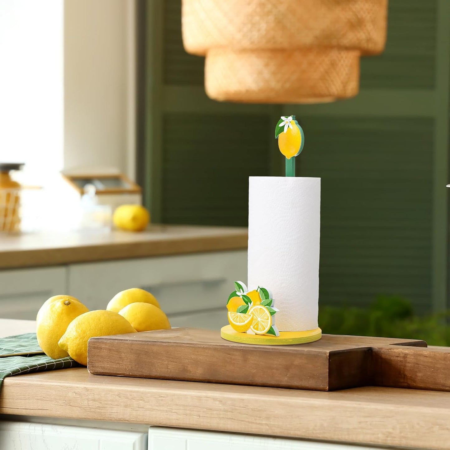 Lemon Paper Towel Holder Lemon Kitchen Decor Kitchen Fun Paper Towel Holder Dispenser for Bedroom Toilet Countertop Decor