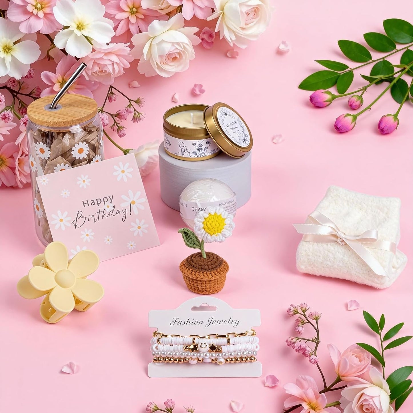 Birthday Gifts for Women, Self Care Gifts Baskets Care Package for Women, Happy Birthday Gifts for Teen Girls, Her, Mom, Sister, Best Friend, Wife, Girlfriend, Coworker
