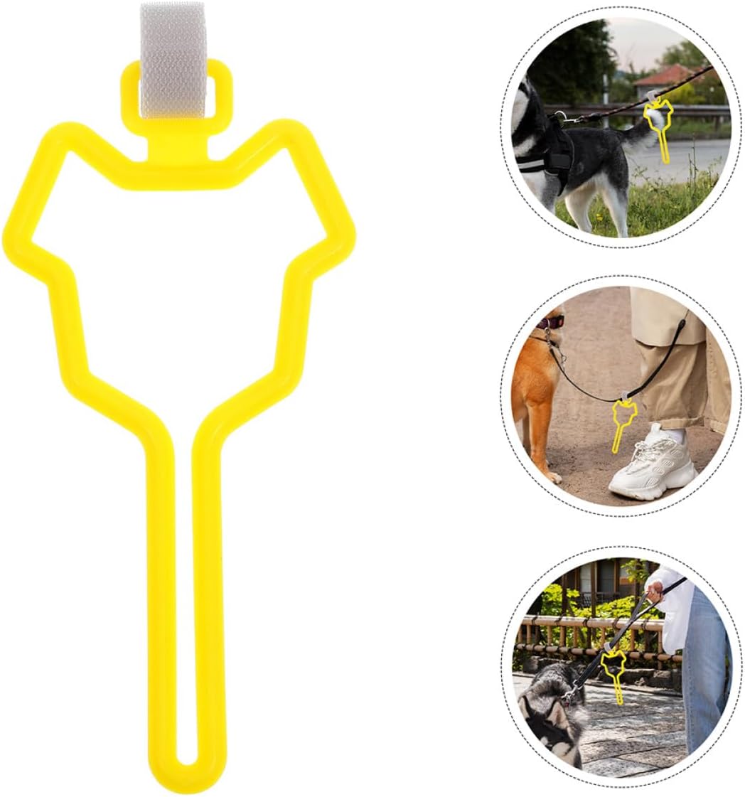 Dog Poop Bag Holder with Hands-free Clip, Leash Waste Bag Carrier 2pcs, Yellow, Pet Pooper Scooper Accessory for Walking and Running