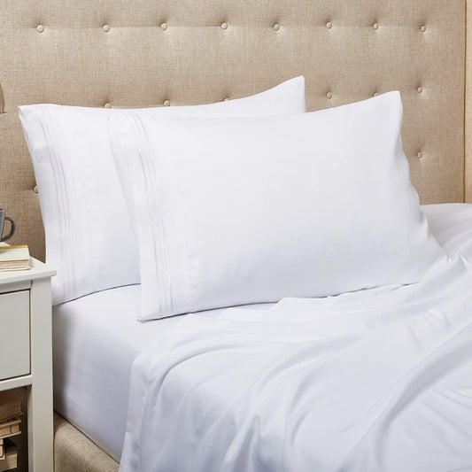 Everyday 1500 Series Pillowcases | Luxury Hotel Quality - Silky Soft & Smooth - Gentle & Skin Friendly - Set of 2 (Standard, Pastel Yellow)