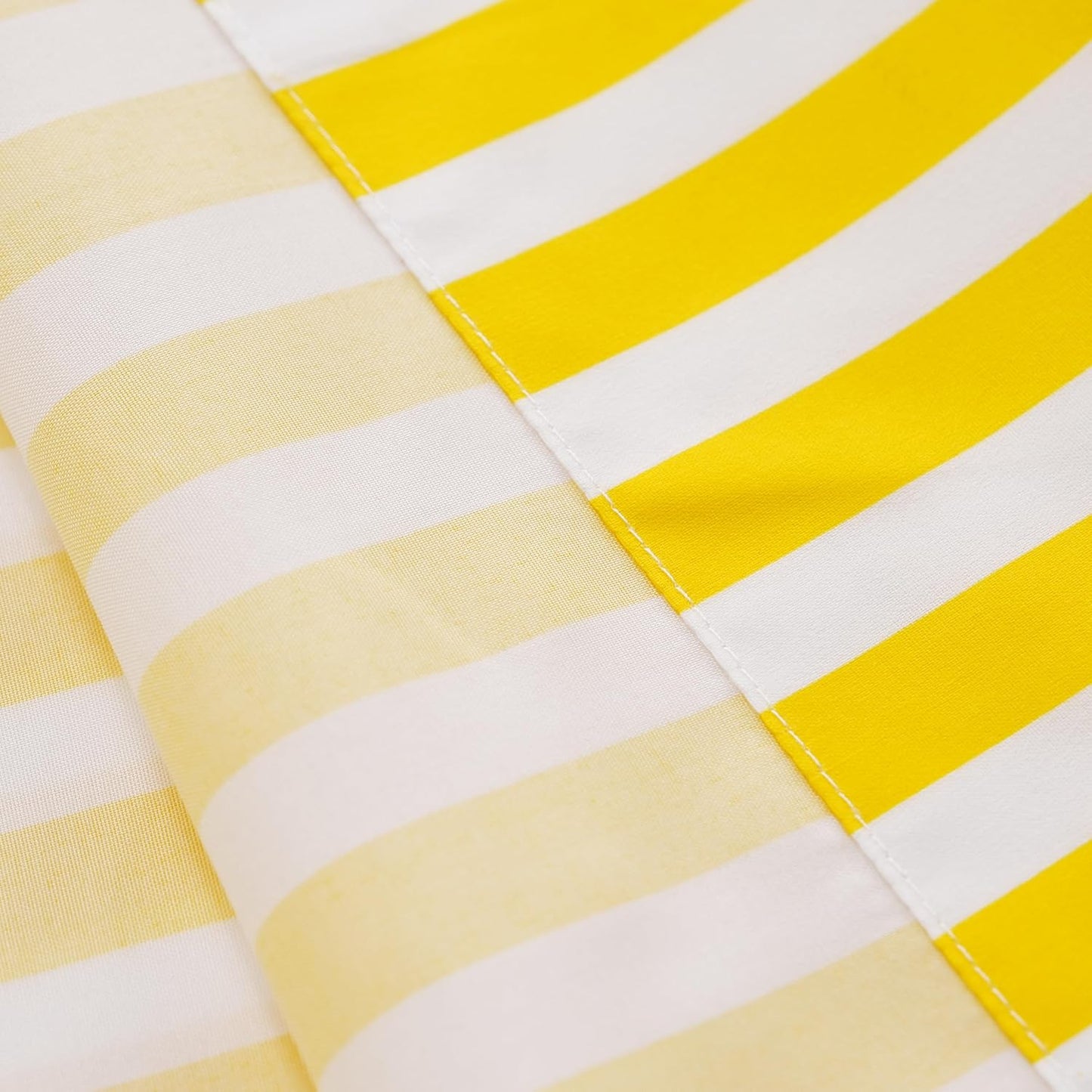 Yellow Striped Bed Sheet Set Twin Size 3 Piece with 16-Inch Deep Pockets- Super Soft & Wrinkle Free Stripe Bed Sheets - Luxury Yellow & White Striped Pinstripe Bedding for All Season