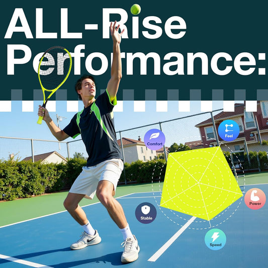 Neon Tennis Rackets 2 Pack for Adults- 27" Lightweight Aluminum Tennis Racquet Set with 3 Balls & Bag- Vibrant High-Visibility Matte Finish for Men Women Beginners