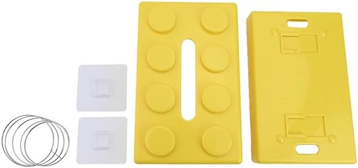 Unique and Practical Building Block Tissue Box, Spacious and Organized(Yellow)
