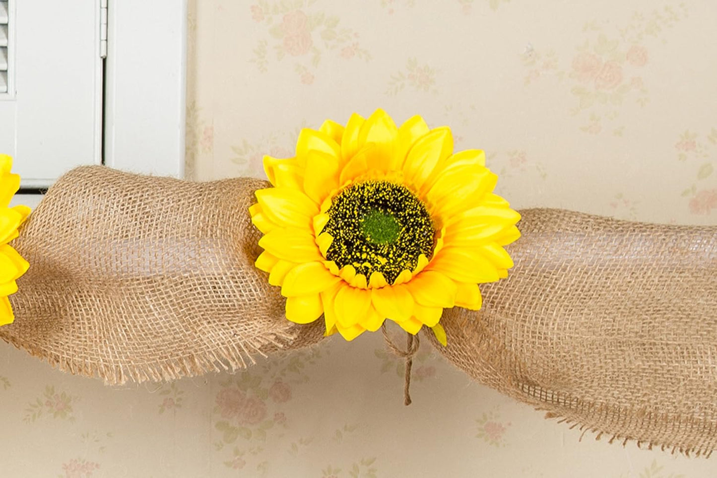 Sunflower Wedding Decor, Burlap Garland, Bridal Shower Decor