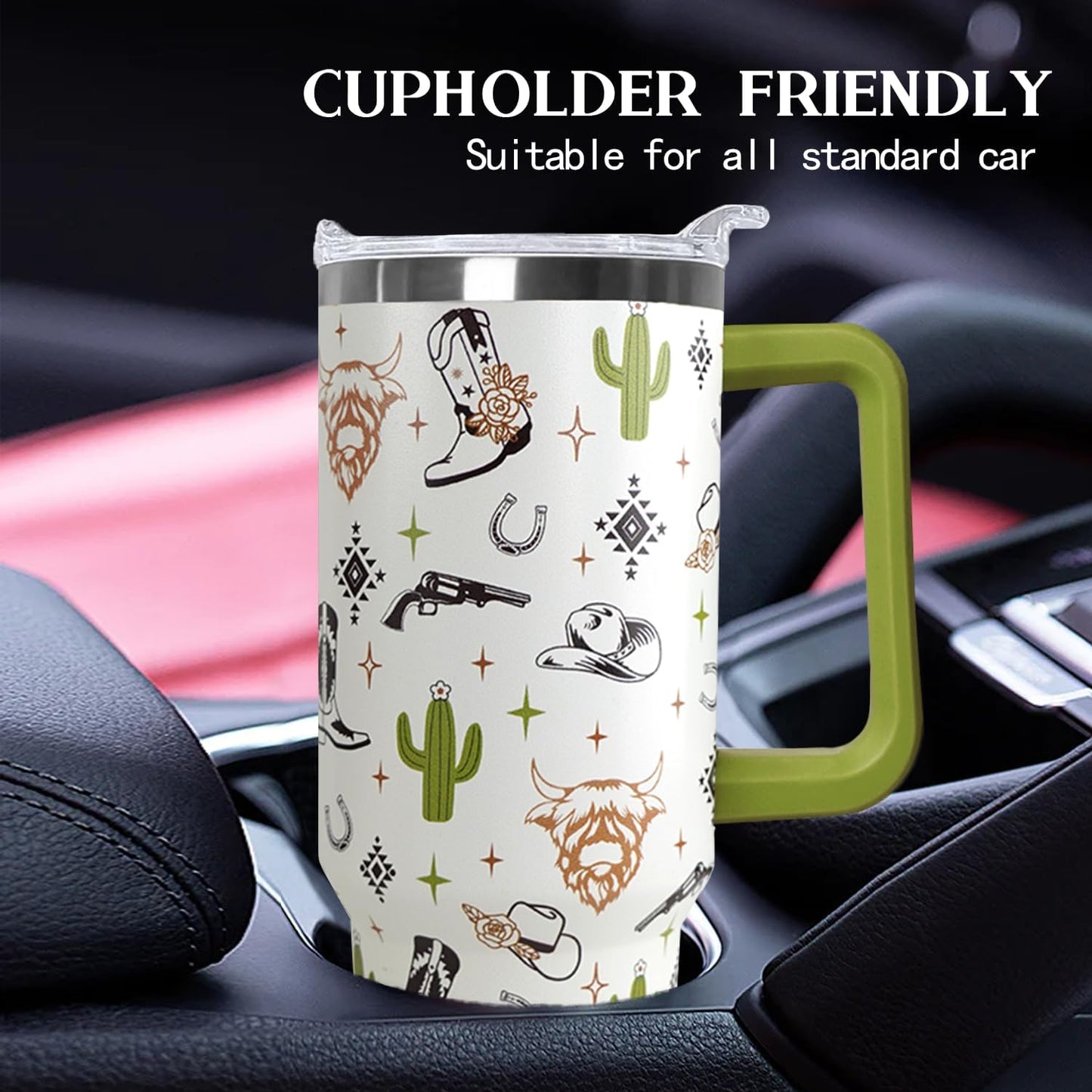 Ceovfoi 40 oz Lemon Print Stainless Steel Tumbler With Lid and Straw - Yellow Coffee Travel Mug Cup Water Bottle - Gifts for Lemon Lovers
