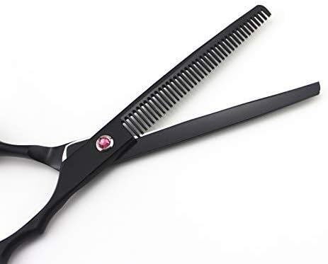 Dog Grooming Scissors Kit, Stainless Steel Pet Trimmer Kit, Cutting Scissors Thinning Shear Curved Scissors 6.5 Inch(Yellow)