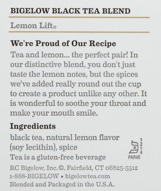 Lemon Lift Tea Bags - 20 Count (Pack of 3)
