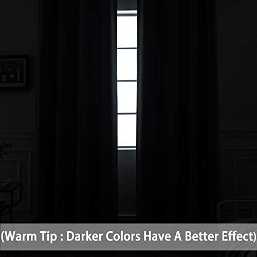 Yakamok Ombre Yellow and Grey Curtains for Bedroom, Gradient Room Darkening Curtains 84 inches long,Grommet Thermal Insulated Light Blocking Window Drapes/Curtain for Living Room,52 x 84 Inch,2 Panels