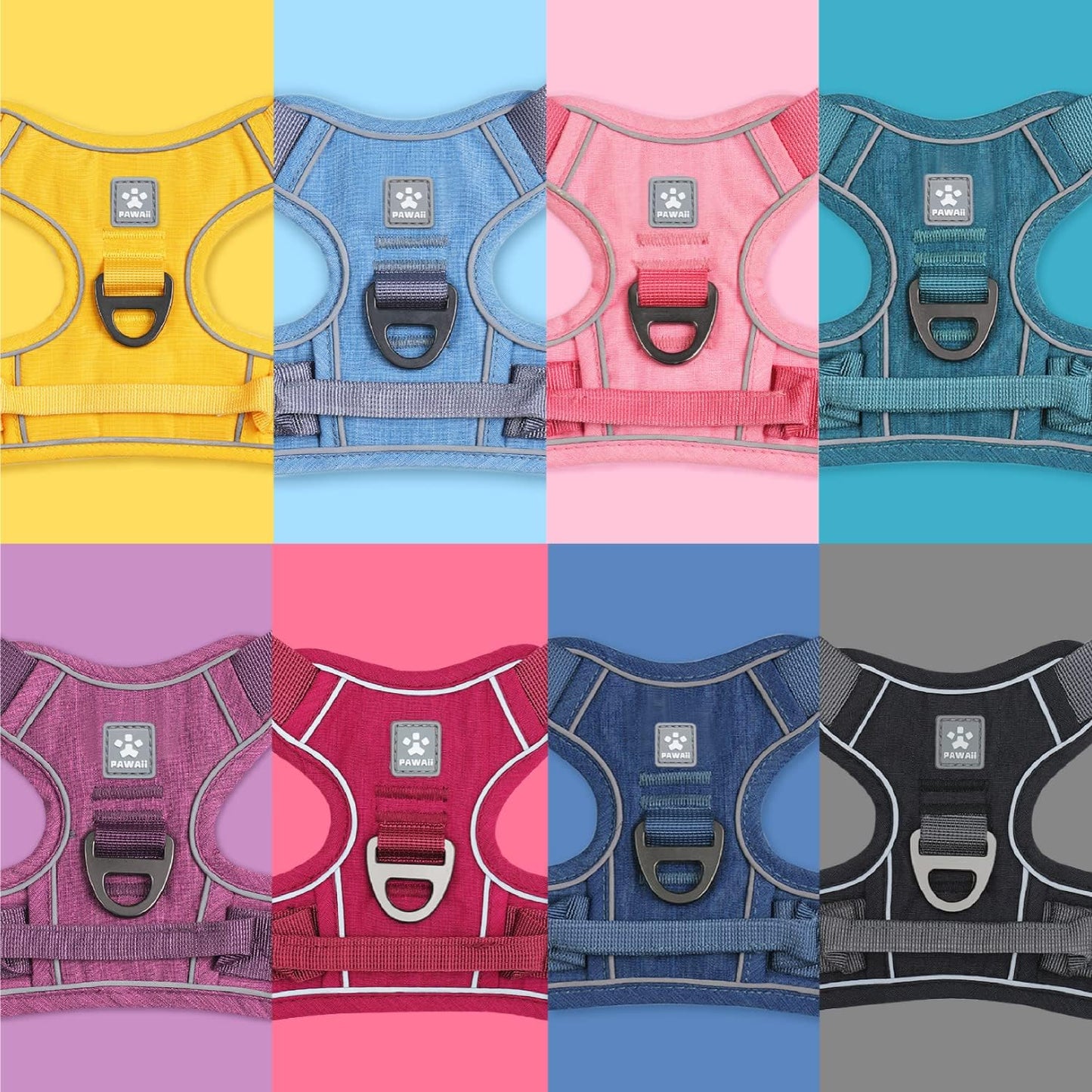 No Pull Dog Harness with Pet ID Tag, Reflective Vest | Built for safer walks with a QR Pet ID Tag, front no pull clip, reflective trim, control handle and breathable mesh lining