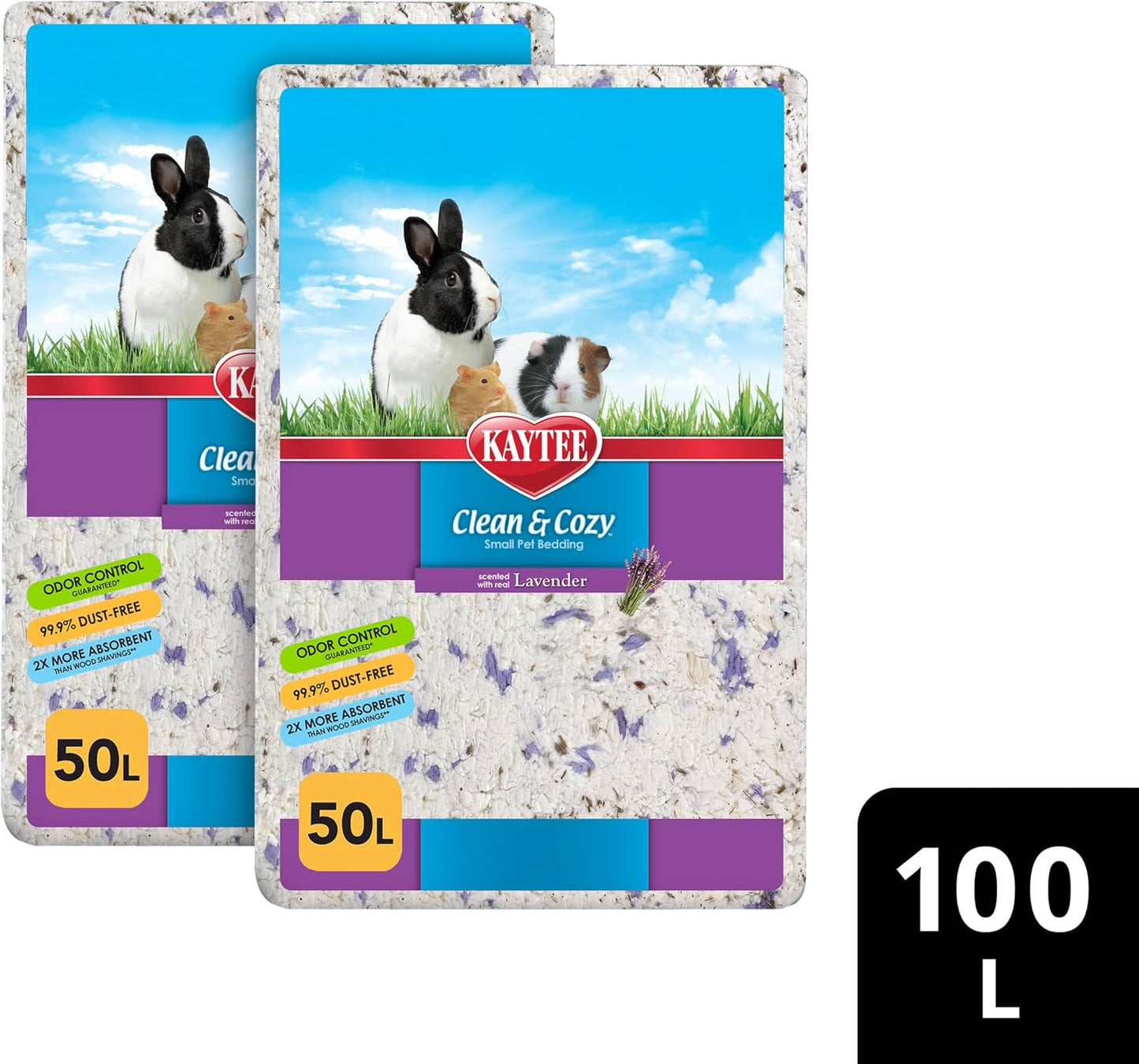 Clean & Cozy Paper Bedding with Lavender, Made for Small Animals, 24.6 Liters