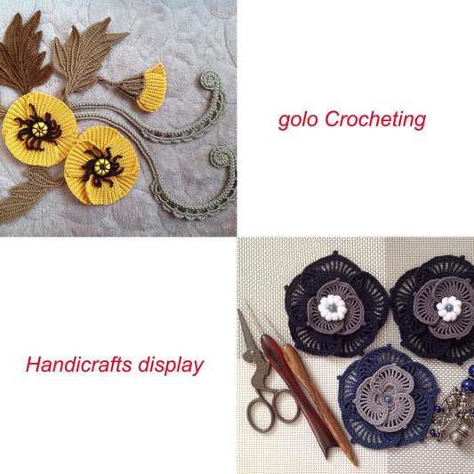 Crochet Thread Size 30 Colored Yarn for Sewing Yellow Yarn 160