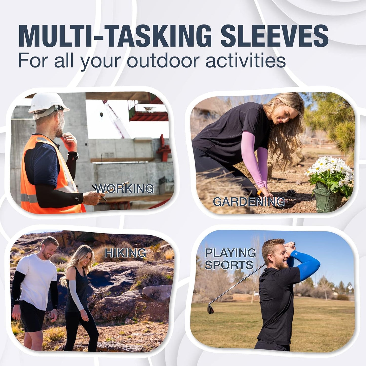 Cooling Arm Sleeves for Men & Women – Breathable, UV Sun Protection, Sports Arm Sleeves for Women, Men & Youth