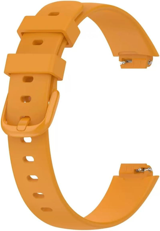 Sport Watch Band,Solid Color Soft Silicone Strap Compatible with Fitbit Inspire 3 Small Size,Wristband for Smart Watch,Unisex,Yellow