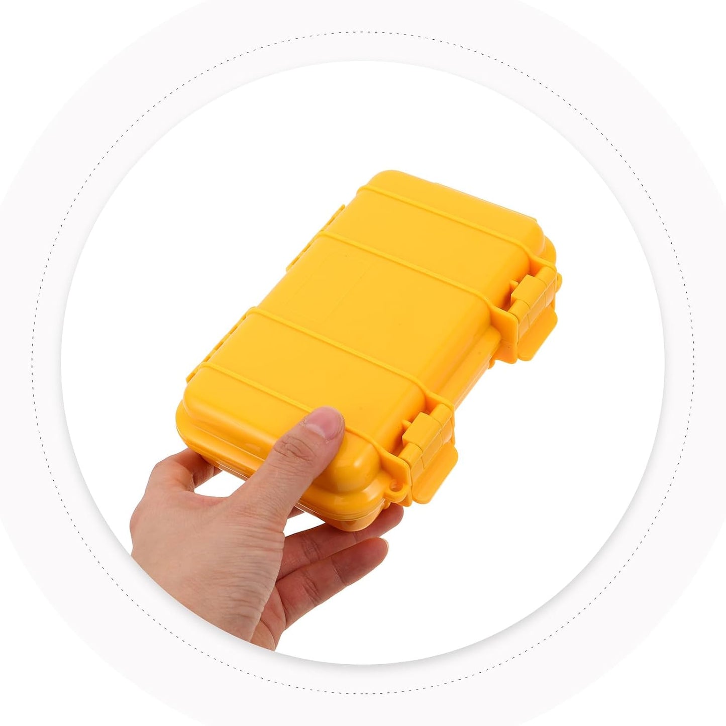 Small Waterproof Box: Small Watertight Container - Phones Dry Box - Waterproof Case - Watertight Key Pouch Holder for Snorkeling Kayaking Boating Yellow