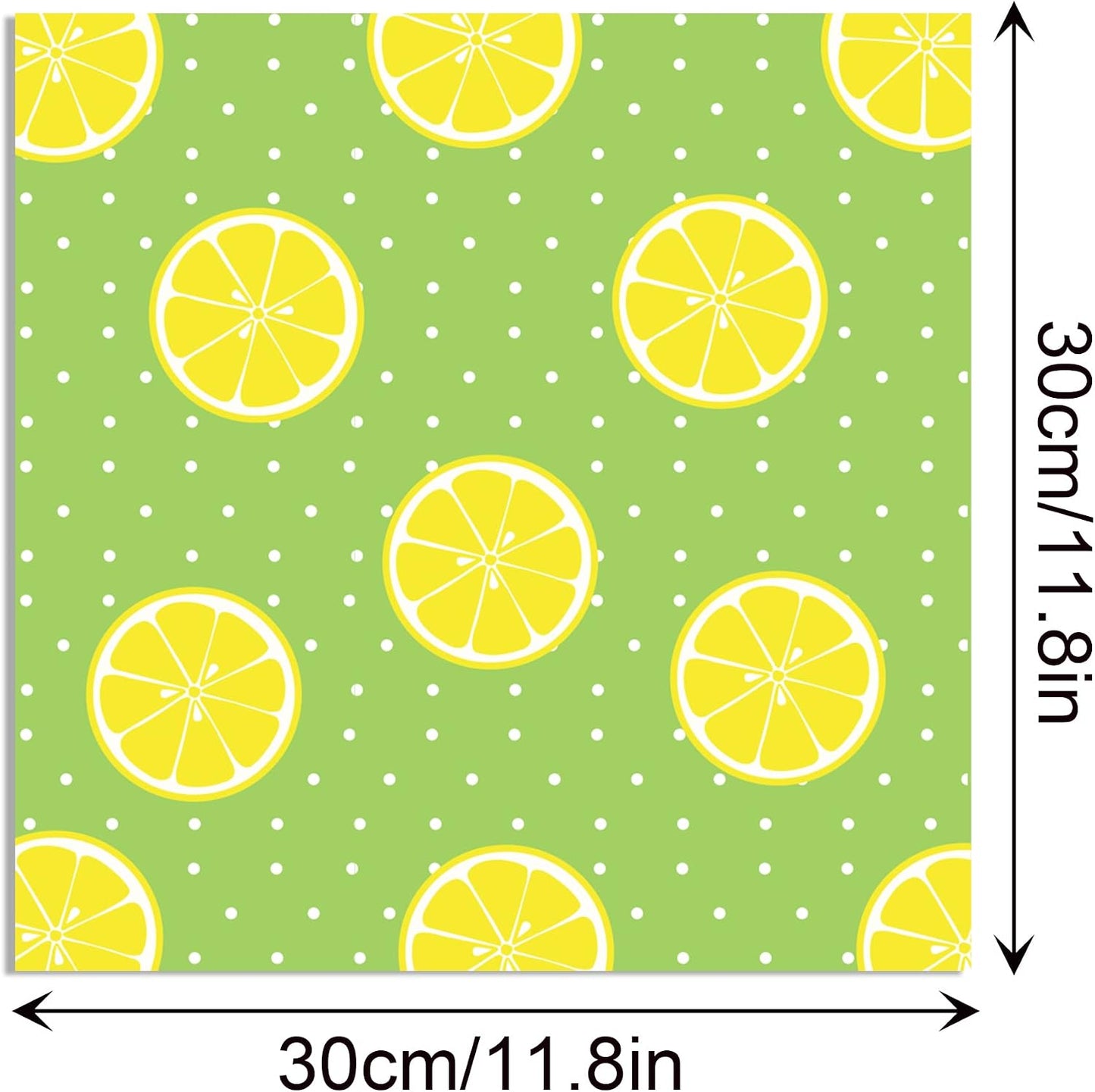 24Pcs Hawaii Lemon Scrapbook Paper Pad, Hawaiian Yellow Lemon Fruit Double-Sided Decopodge Paper, Cardstock Paper Scrapbooking DIY Decorative Background Cardmaking Supplies Craft