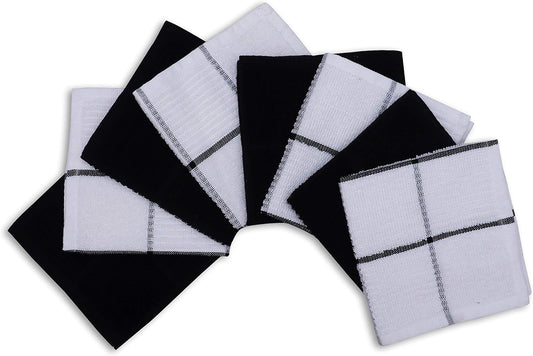 Cotton Kitchen Dish Cloths Set of 8 β Highly Absorbent, Super Soft Premium Terry Cleaning Cloth (12"x12" Inch) Premium Dishcloths for Washing Dishes (Yellow)
