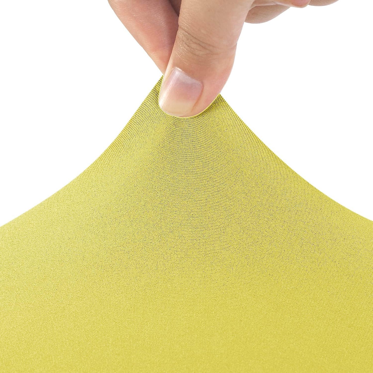 6FT Spandex Table Cover Rectangular Stretch Spandex Tablecloth (Yellow,6FT)