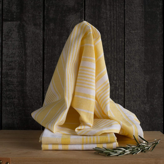 Jumbo Pure Kitchen Towel Set of 3, Lemon Yellow