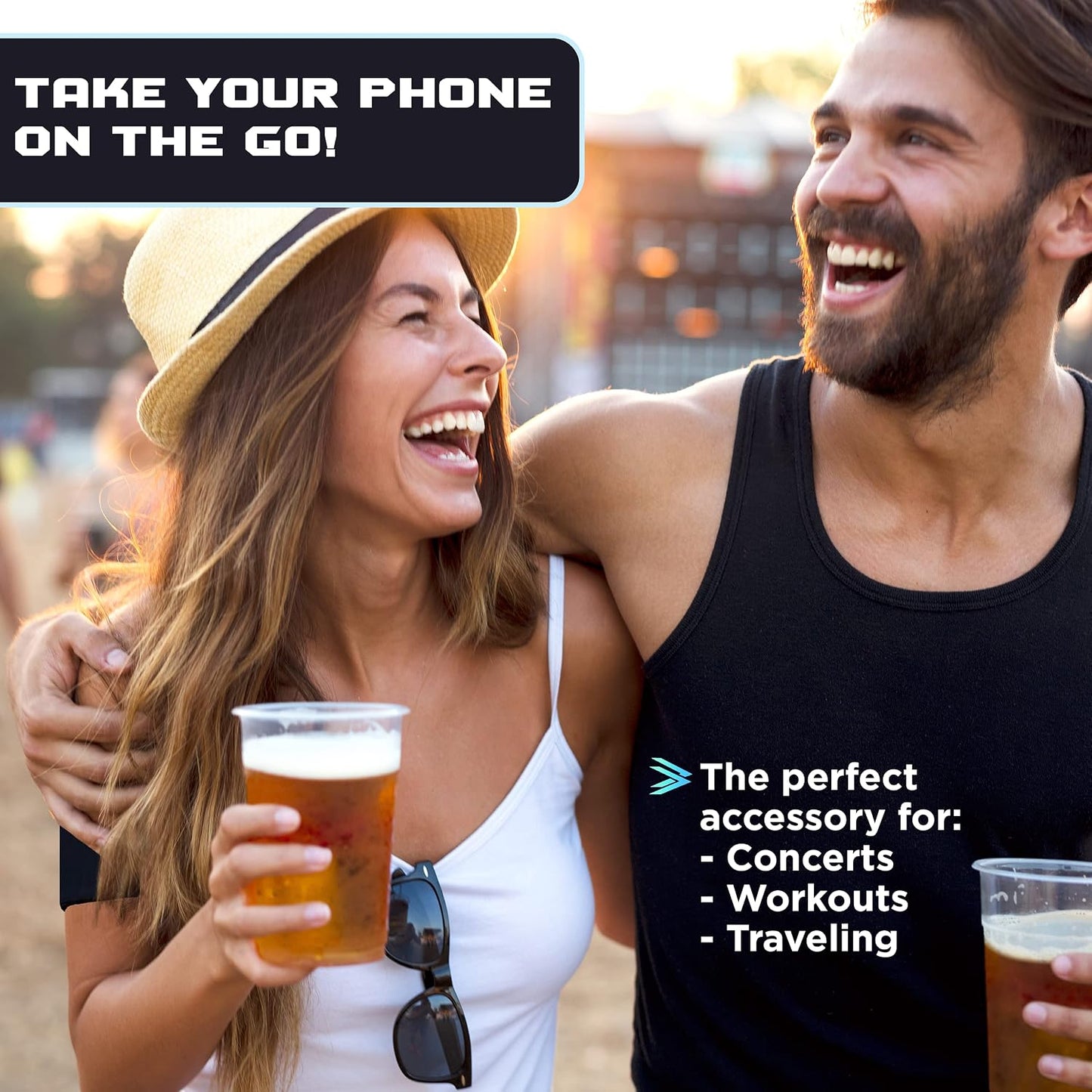 Phone Holder for Running, Cell Phone Arm Bands with Reflective Logo, Phone Strap Armband Fits iPhone and Android, Use for Running, Walking, Hiking and Biking, Neon, Small