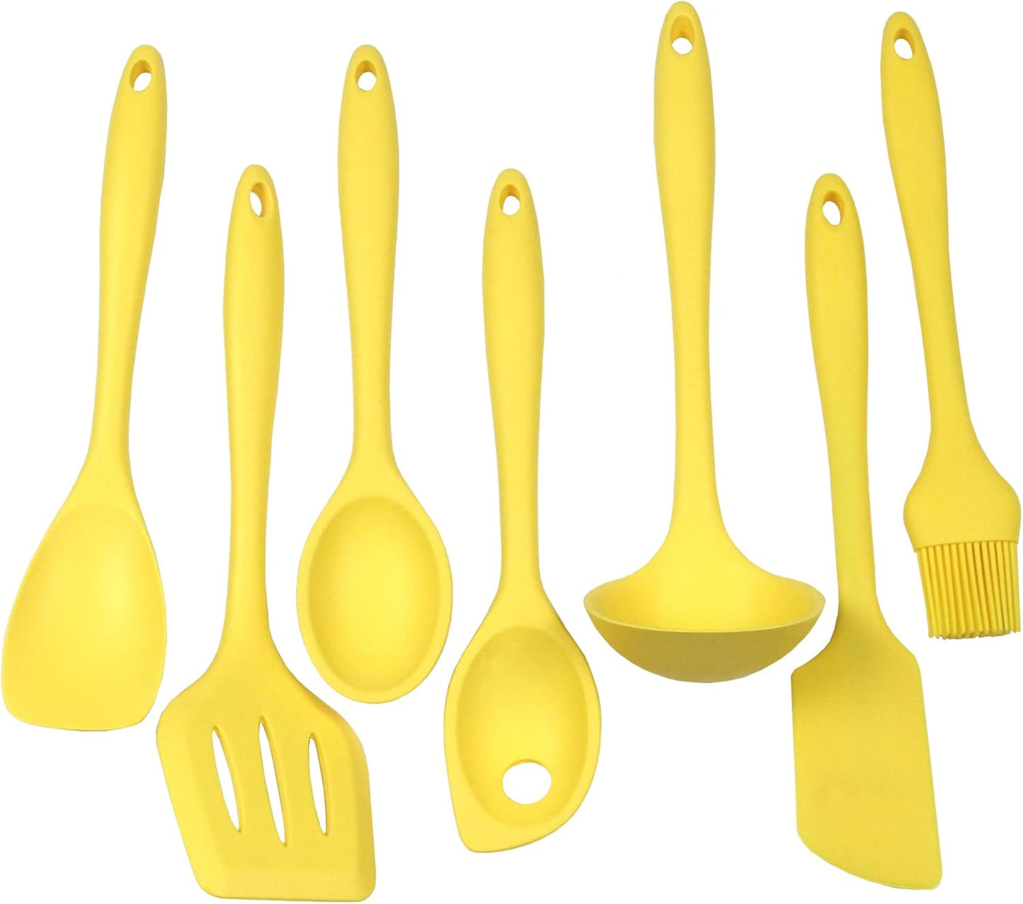 Premium Silicone Spoon Spatula, 11.5 inch, Yellow