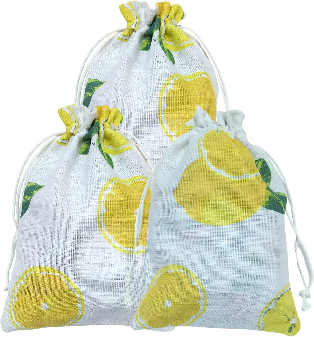 Summer Lemon Party Gift Treat Bags Drawstring Gift Bag Citrus Lemonade Party Favor Bag for Lime Party,Baby Shower,Birthday Party, Summer Fruit Theme Party Favor Bags Supplies