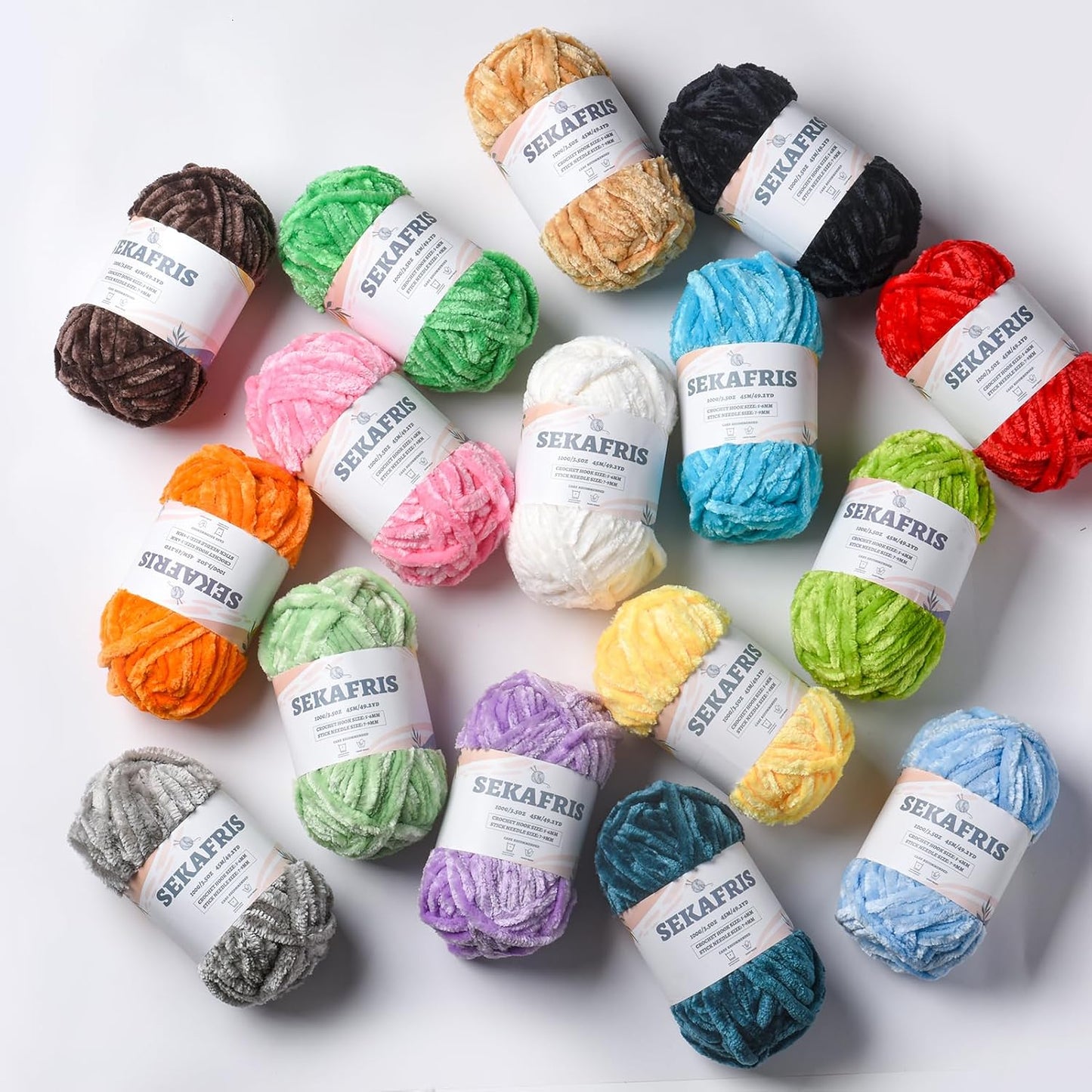 Chenille Velvet Soft Yarn Light Yellow 4 Pack | 400g/196.8yds Fuzzy Chunky Chenille Yarn for Crocheting Plush Yarn for Hand Knitting Amigurumi Fluffy Yarn