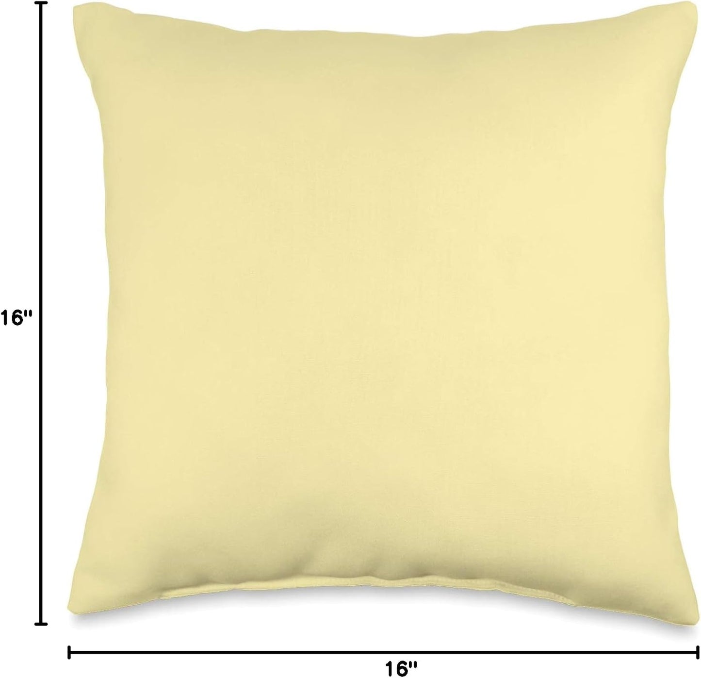 Simple Chic Solid Color Pastel Butter Yellow Throw Pillow