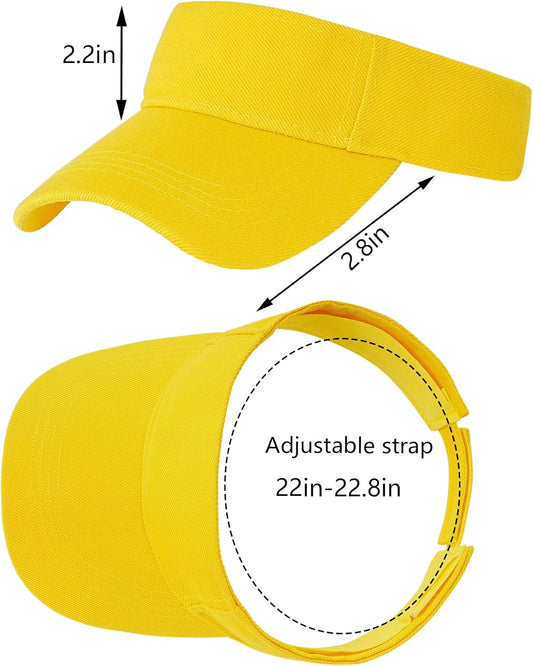 5 Pieces Sport Wear Athletic Visor Sun Sports Visor Hat Visor Adjustable Cap for Women and Men (One Size)
