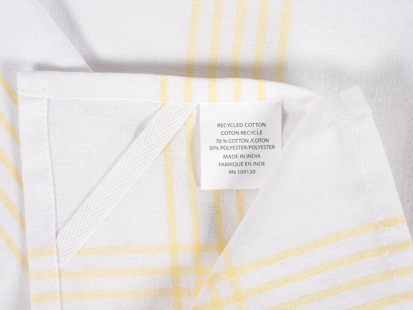 Soho Kitchen Dish Towels - Set of 10, 18 x 28 Inch (Yellow)