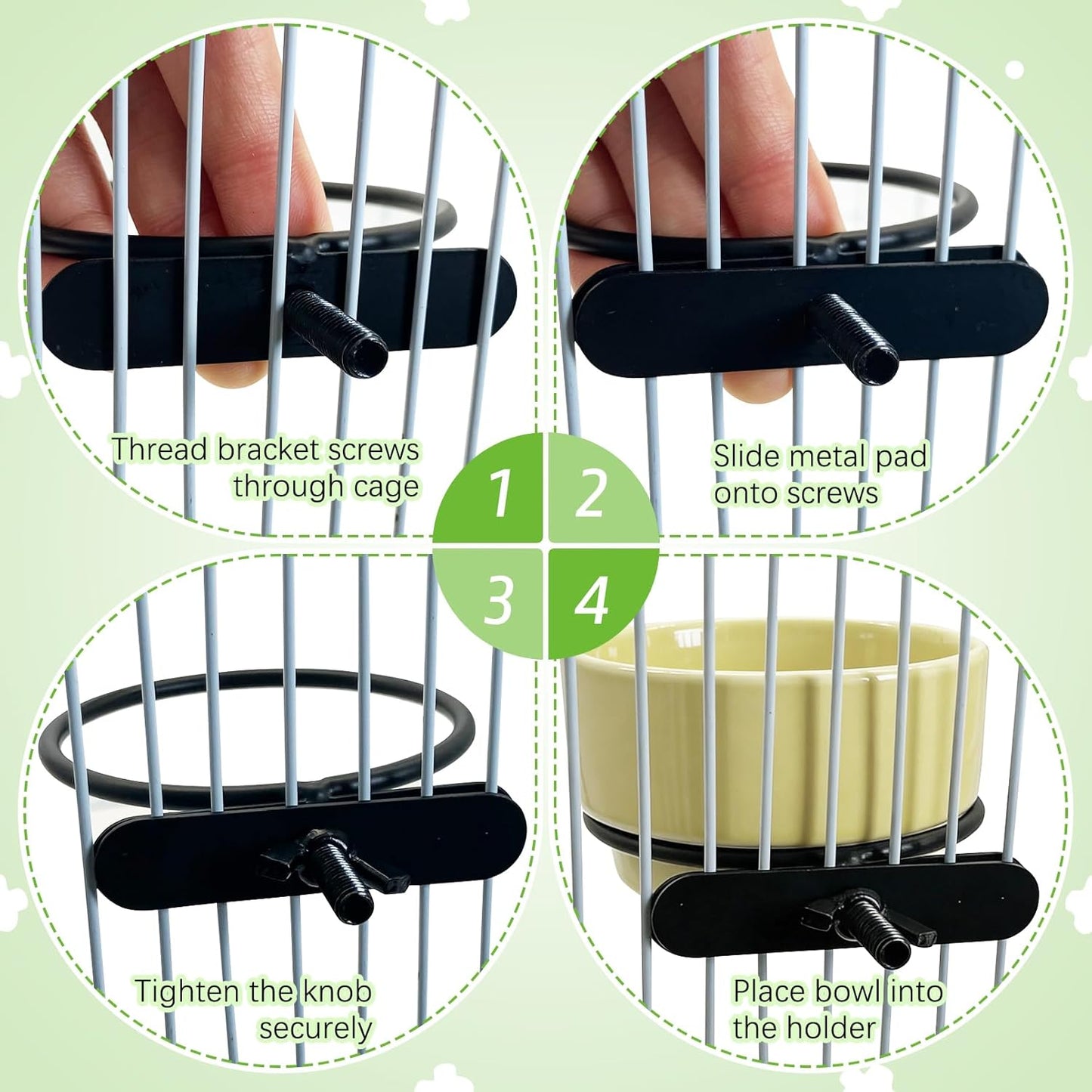 2 Pcs Bird Cage Feeder Ceramic Parrot Feeding Dish Pet Bird Bowls Hanging Parrot Food Bowl for Budgie Finches Lovebirds Parakeet Cockatiels (Yellow & Blue)