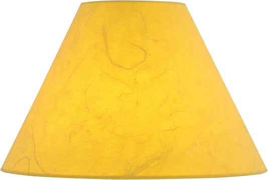 56045, Hardback Empire Transitional UNO Shade in Golden Yellow Washi Paper, 4" Top x 10" Bottom x 7" Slant, Slip UNO 36mm Table Lamp