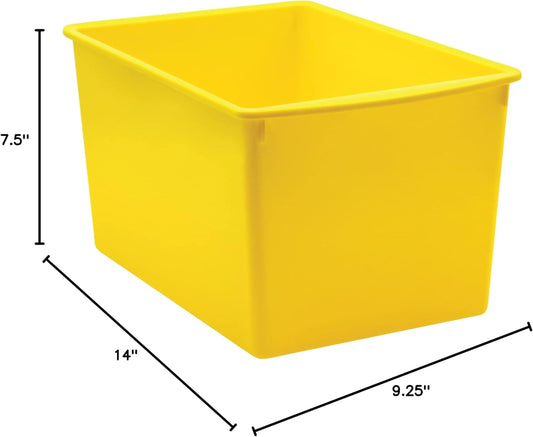 Teacher Created Resources® Yellow Plastic Multi-Purpose Bin