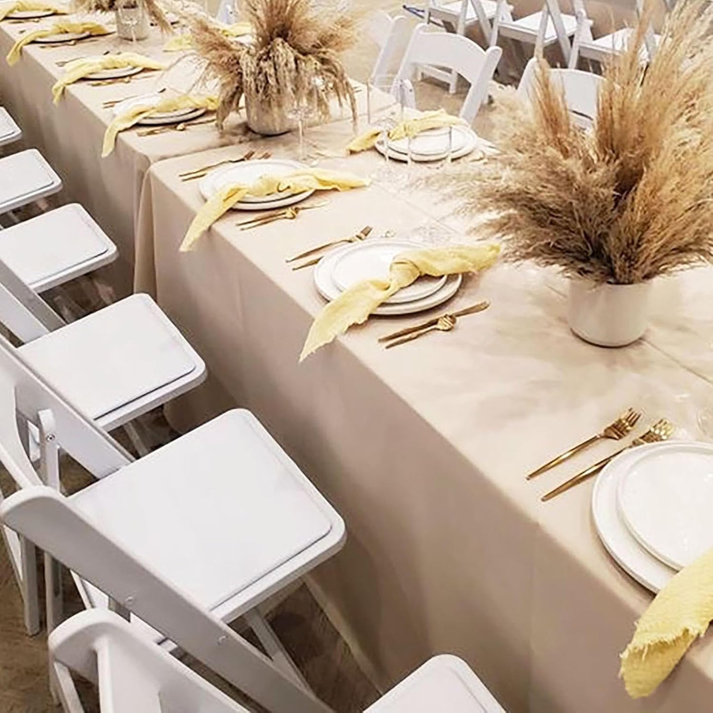 24Pack Yellow Cloth Napkins 17x17Inch Yellow Napkins Cloth with Fringe Soft Cotton Cloth Napkins Washable Rustic Dinner Napkins Cloth for Wedding Party Dinner Table