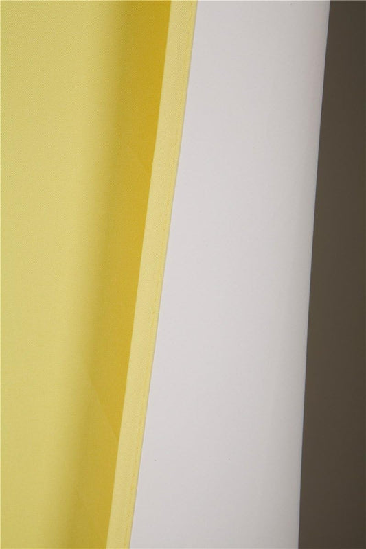 RS9 1 Piece Microfiber Window Straight Valance Rod Pocket Solid Colors Blackout Light Filtering White Foam Back Kitchen Bar Restaurant Decor 37 Wide x 18 Long (Yellow)