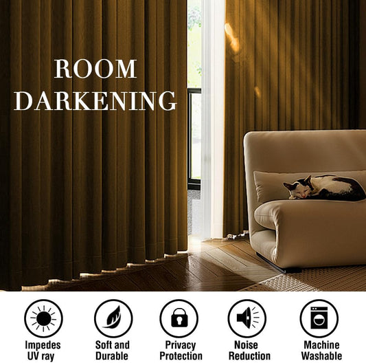 H.VERSAILTEX Velvet Curtains for Living Room 63 Inch Length 2 Panels Thermal Insulated Window Curtains for Bedroom Dining Room Privacy Room Darkening Grommet Drapes, W52 x L63 Inches, Mustard Yellow