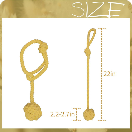 Curtain Tiebacks, 2 Packs Curtain Rope Tieback, Heavy Duty Curtain Tie Backs for Curtains, Indoor Outdoor Curtain Tiebacks, Handmade Rural Decorative Tie Knot Curtain Holdbacks (Yellow)