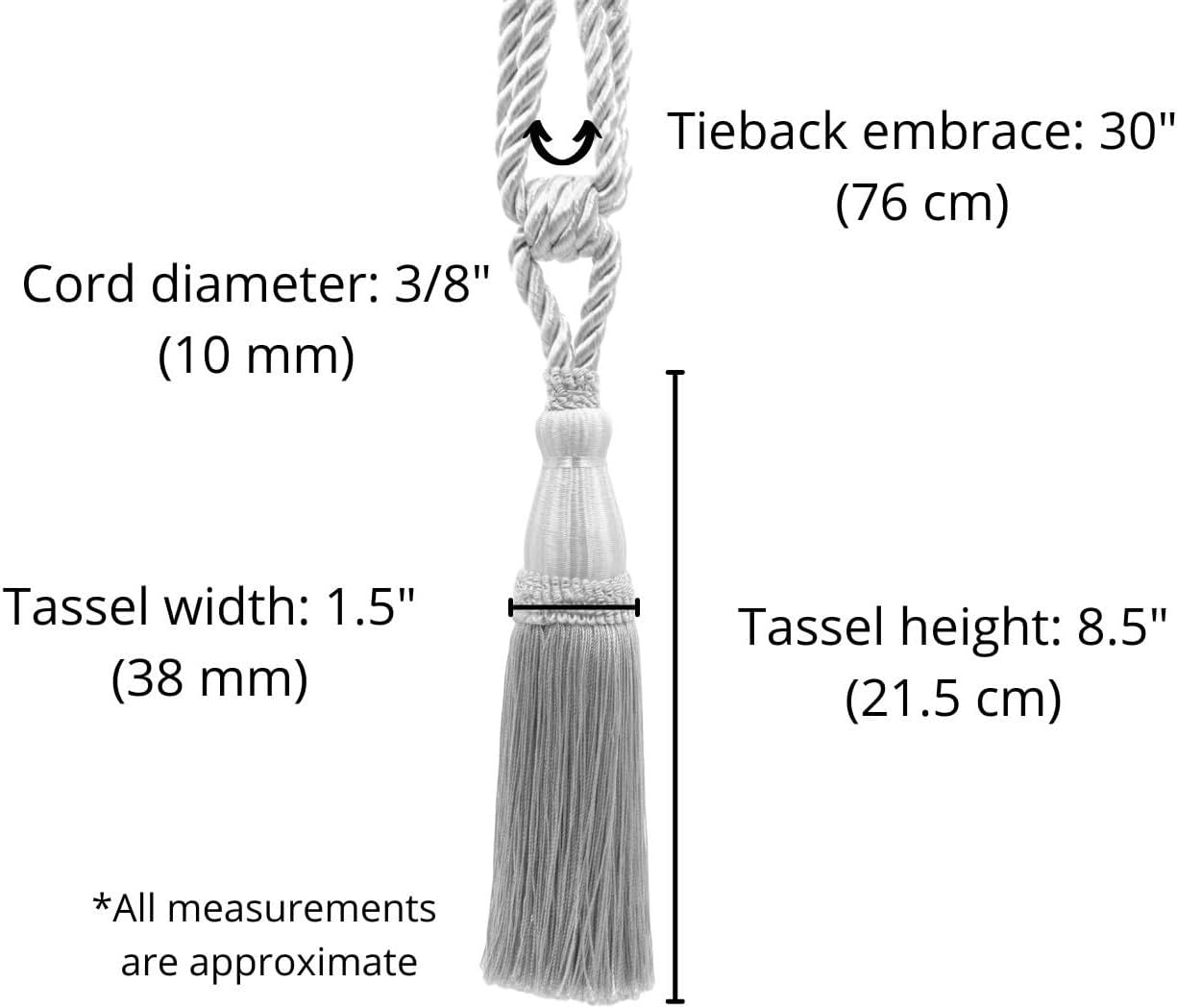 DÉCOPRO Elegant Lustrous Curtain Tassel Tieback, Tassel Length 8 1/2" (21.5cm), Spread 30" (76cm) # TBC085, Lemongrass Green #PR12 (Light Green, Yellow Green, Yellow Gold) Individually Sold