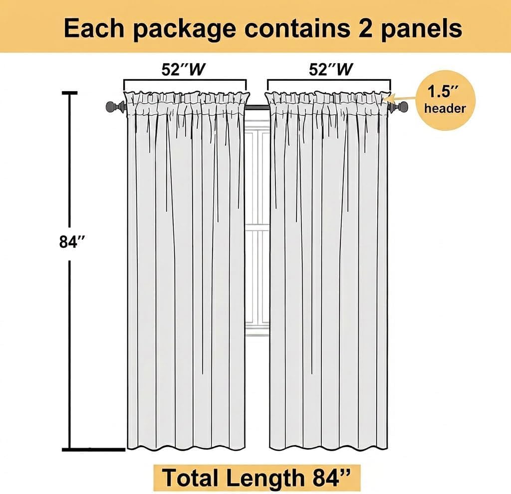 Yellow and Grayish Curtains for Living Room 84 Inch Length Ombre Curtains 2 Panel Bedroom Yellow and Grey Curtains Rod Pocket Light Filtering Window Curtain Modern Gradient Drapes