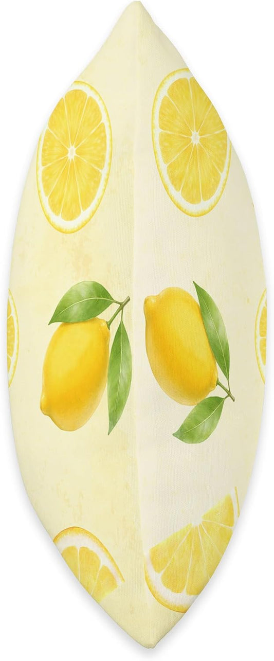 Lemon Citrus Watercolor Aesthetic Summer Cute Girly Throw Pillow