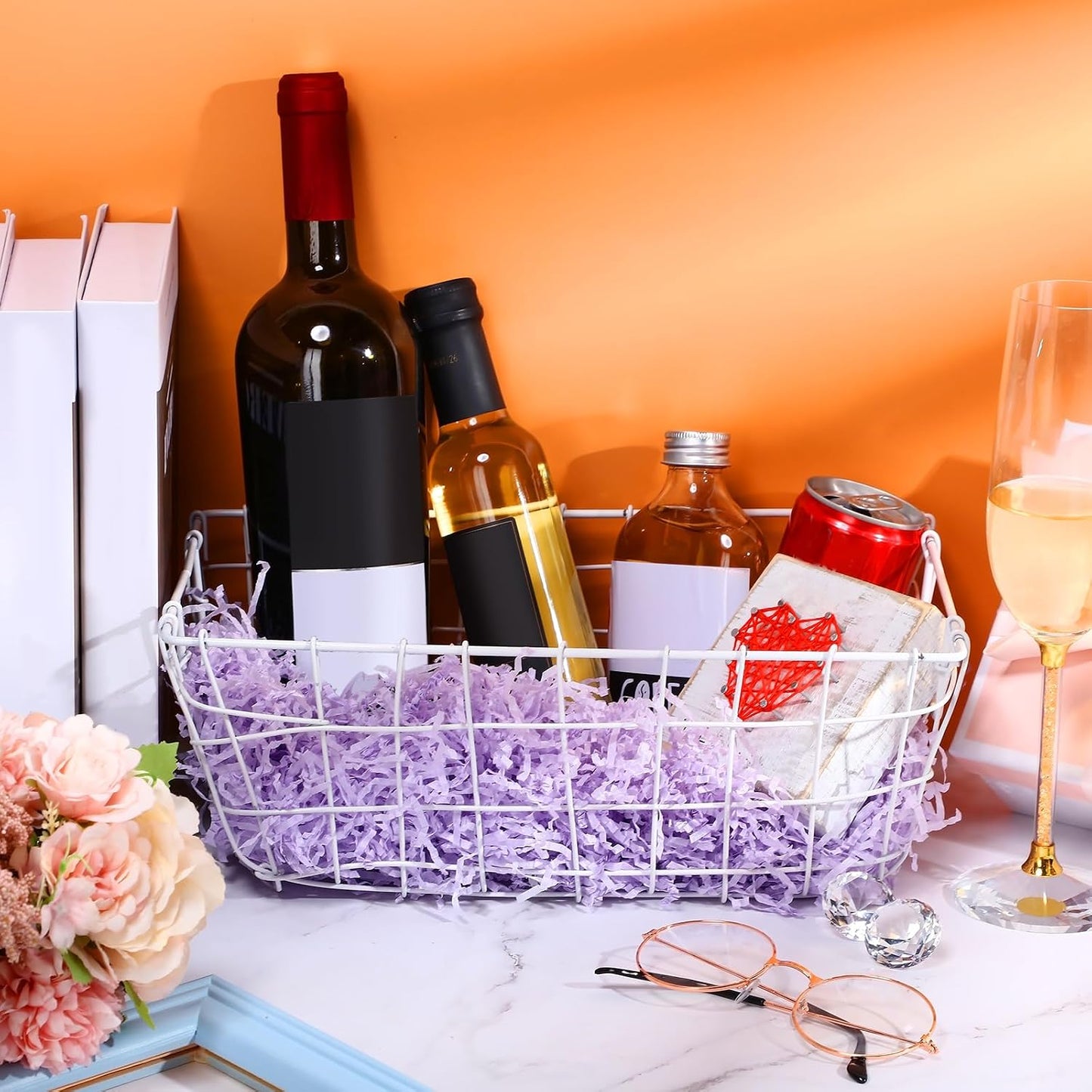 10 Pack Crinkle Cut Paper Shred Filler for Packing and Empty Basket Filler, Total 300g Raffia Tissue Paper Stuffers Gift Boxes for Wrapping Party Supplies(Irish Color)
