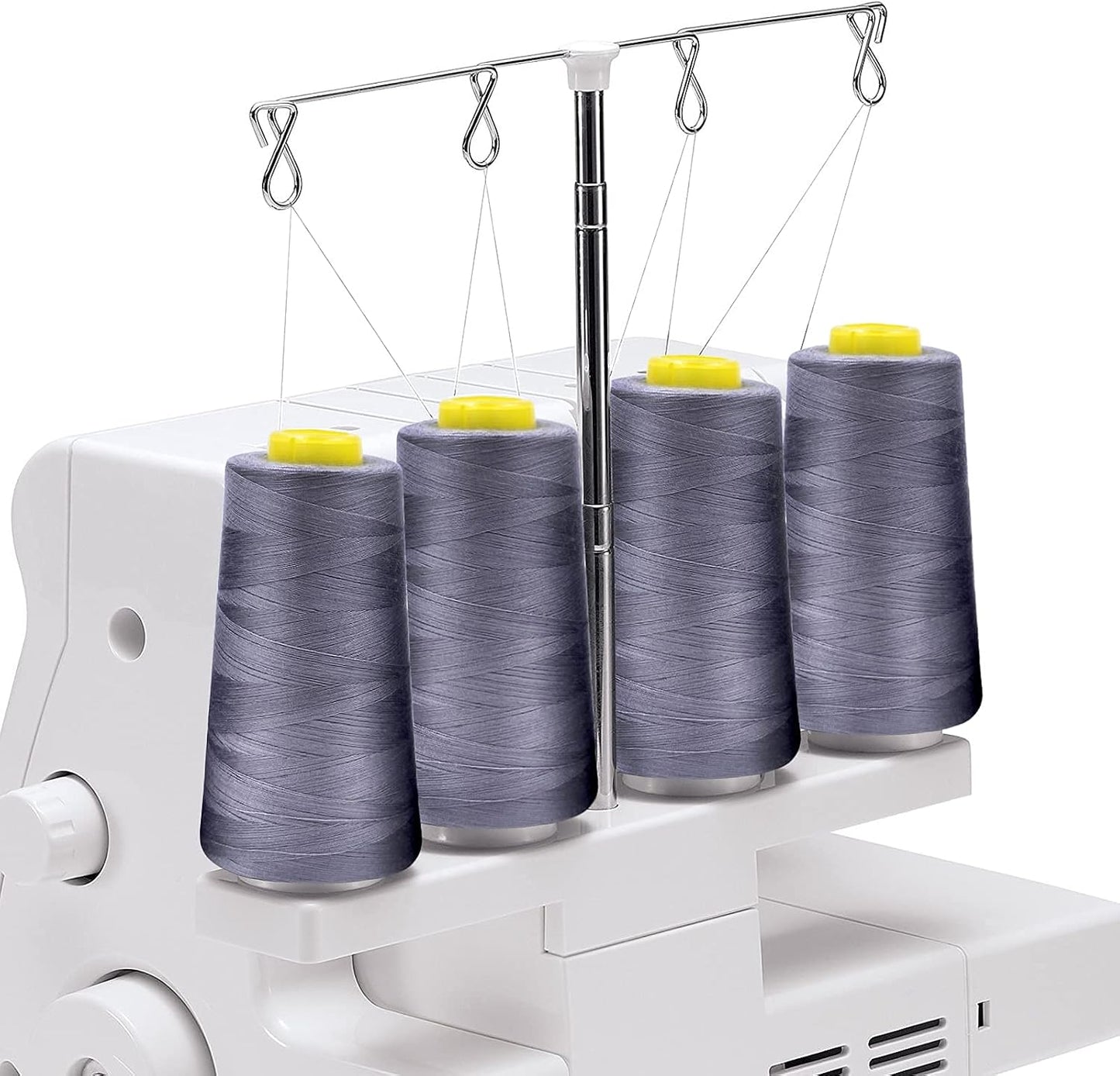 Tortoise 4 Cones of 3000 Yards Each Spool Thread for All Purpose, Serger, Overlock, Quilting, Sewing Machine - 100% Polyester - 40S/2 Yellow