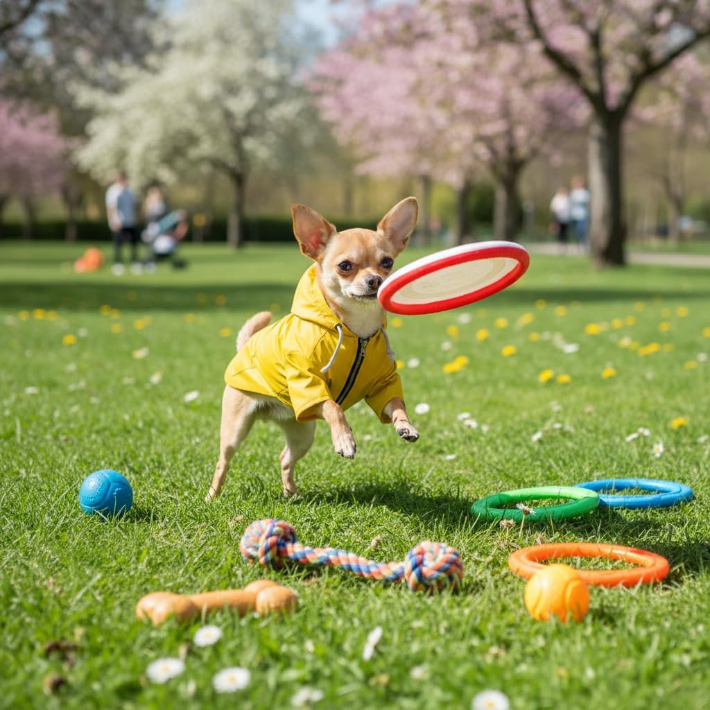 Dog Raincoat rain Jacket Raincoat Dogs Waterproof Small Medium Breeds Zip Closure Storage Pocket Harness Hole Yellow L