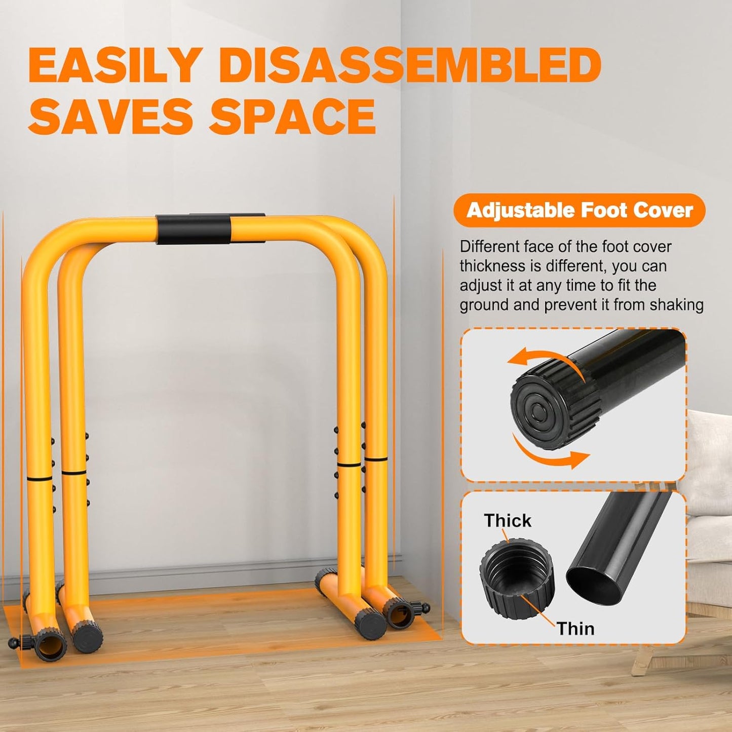 Dip Station Functional Heavy Duty Dip Stands Fitness Workout Dip bar Station Stabilizer Parallette Push Up Stand